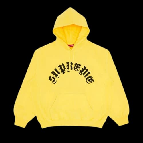Supreme Printed Arc Hooded Sweatshirt 'Yellow'