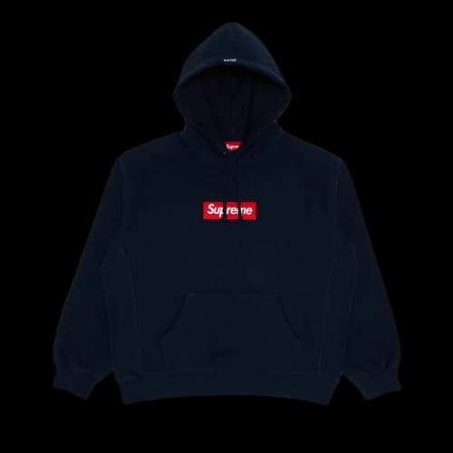 Supreme Box Logo Hooded Sweatshirt 'Navy'