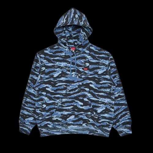 Supreme Small Box Hooded Sweatshirt 'Blue Tiger Camo'