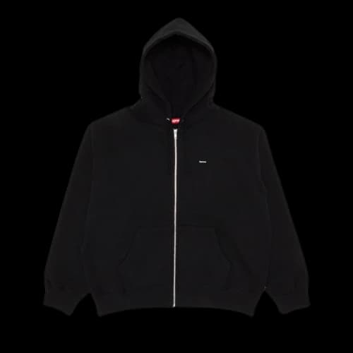 Supreme Small Box Zip Up Hooded Sweatshirt 'Black'