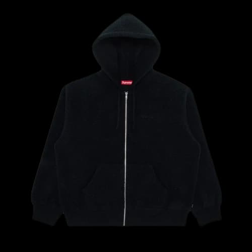 Supreme Pilled Zip Up Hooded Sweatshirt 'Black'