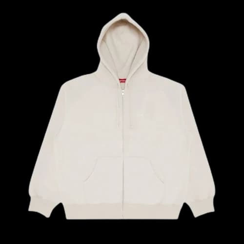 Supreme Pilled Zip Up Hooded Sweatshirt 'Stone'