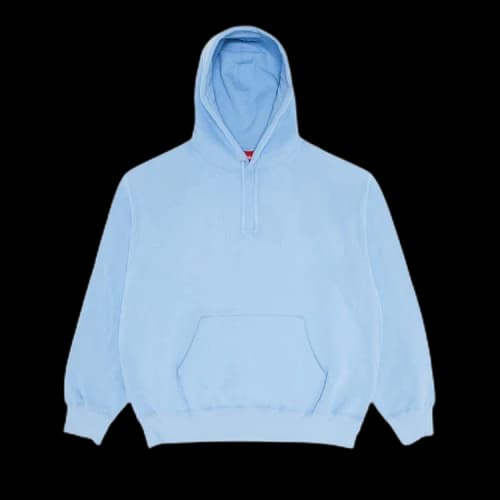 Supreme Satin Appliqué Hooded Sweatshirt 'Light Blue'