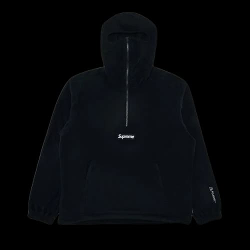 Supreme Polartec Facemask Half Zip Hooded Sweatshirt 'Black'