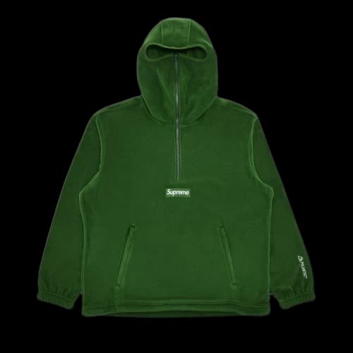 Supreme Polartec Facemask Half Zip Hooded Sweatshirt 'Green'