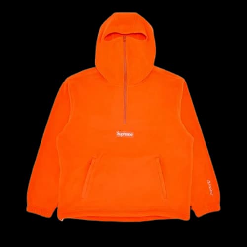 Supreme Polartec Facemask Half Zip Hooded Sweatshirt 'Orange'