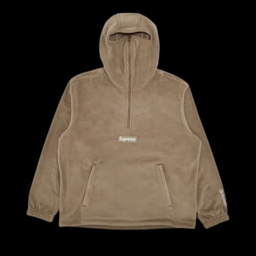Supreme Polartec Facemask Half Zip Hooded Sweatshirt 'Taupe'