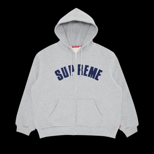 Supreme Arc Thermal Zip Up Hooded Sweatshirt 'Heather Grey'