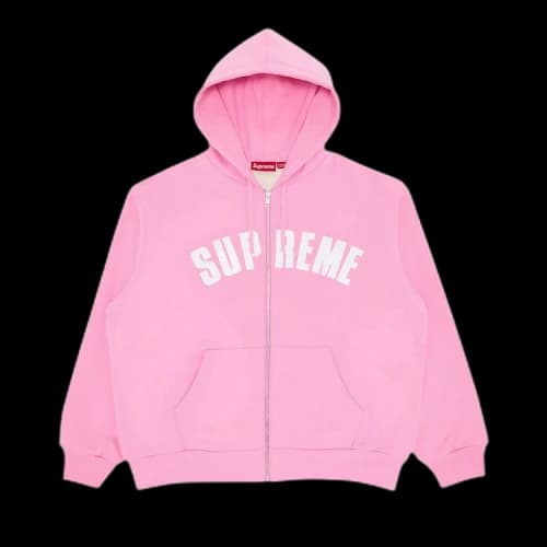 Supreme Arc Thermal Zip Up Hooded Sweatshirt 'Pink'