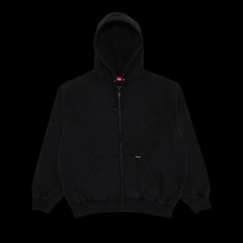 Supreme Work Zip Up Hooded Sweatshirt 'Black'