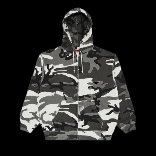 Supreme Work Zip Up Hooded Sweatshirt 'Snow Camo'