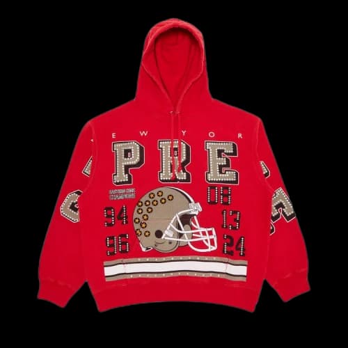 Supreme Champions Studded Hooded Sweatshirt 'Red'