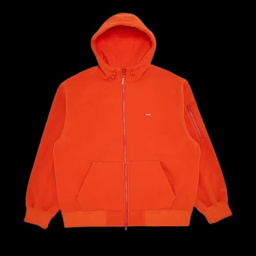Supreme WINDSTOPPER Zip Up Hooded Sweatshirt 'Orange'