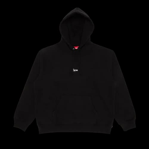 Supreme Micro Logo Hooded Sweatshirt 'Black'
