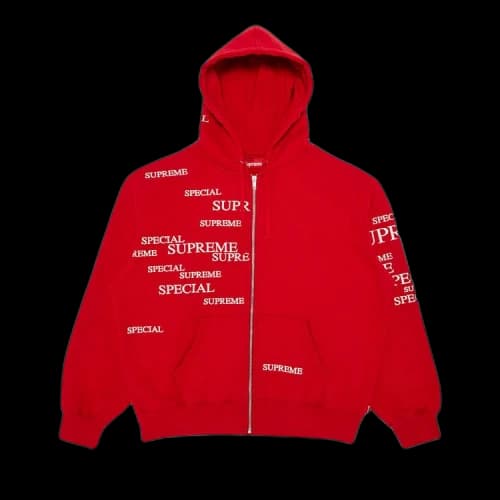 Supreme Special Zip Up Hooded Sweatshirt 'Red'