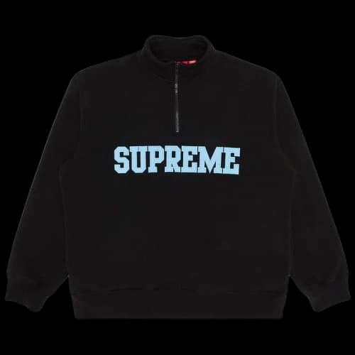 Supreme Collegiate Half Zip Pullover 'Black'