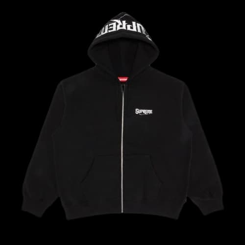 Supreme Mister Cartoon Zip Up Hooded Sweatshirt 'Black'