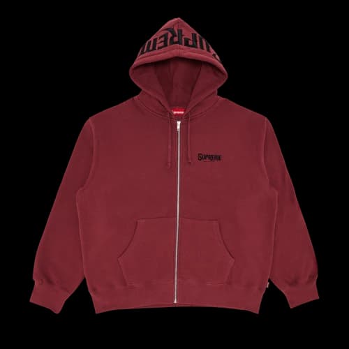 Supreme Mister Cartoon Zip Up Hooded Sweatshirt 'Plum'