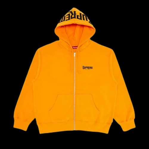 Supreme Mister Cartoon Zip Up Hooded Sweatshirt 'Tangerine'