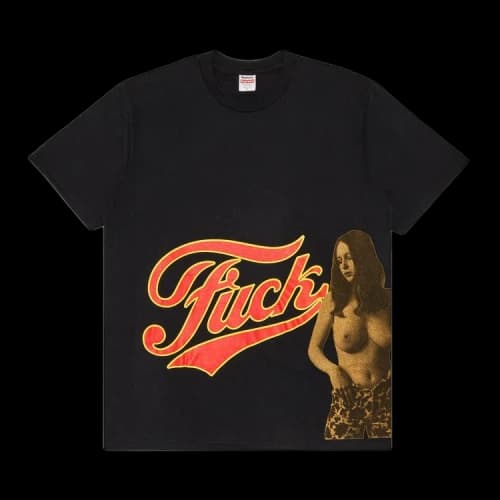 Supreme x HYSTERIC GLAMOUR Fuck Tee 'Black'