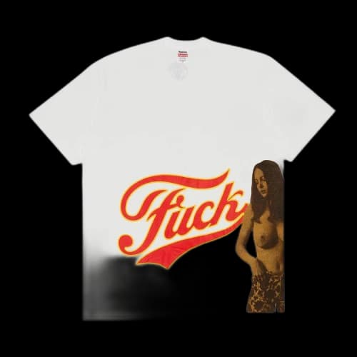 Supreme x HYSTERIC GLAMOUR Fuck Tee 'White'