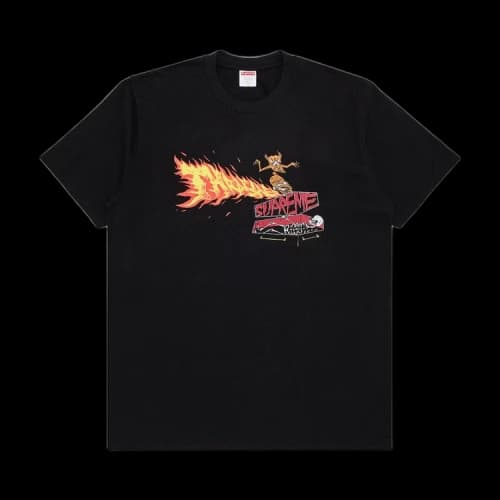 Supreme x Thrasher Back Tail Tee 'Black'