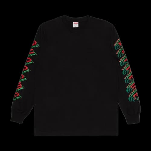 Supreme Strawberries Long-Sleeve Tee 'Black'
