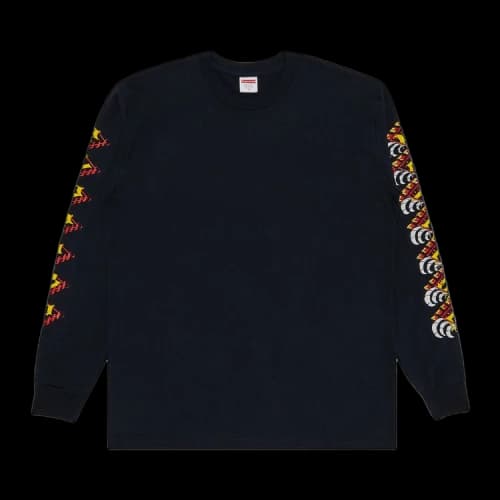 Supreme Strawberries Long-Sleeve Tee 'Navy'