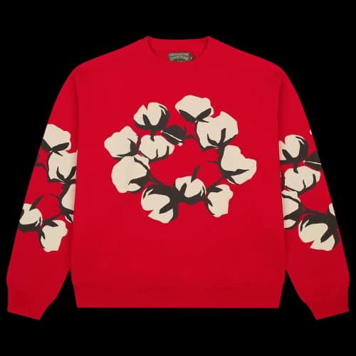 Denim Tears x Cactus Plant Flea Market Cactus Tears Crewneck 'Red'
