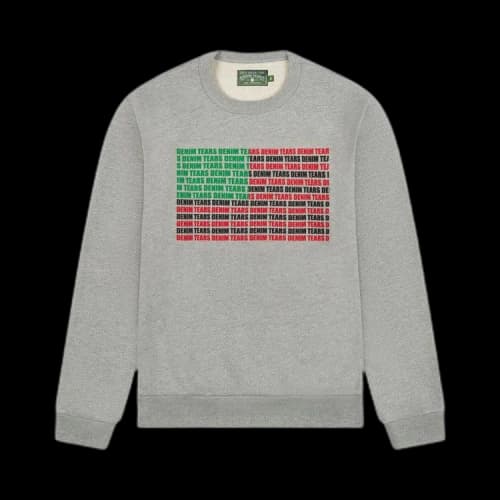 Denim Tears Logo Flag Crewneck 'Grey'