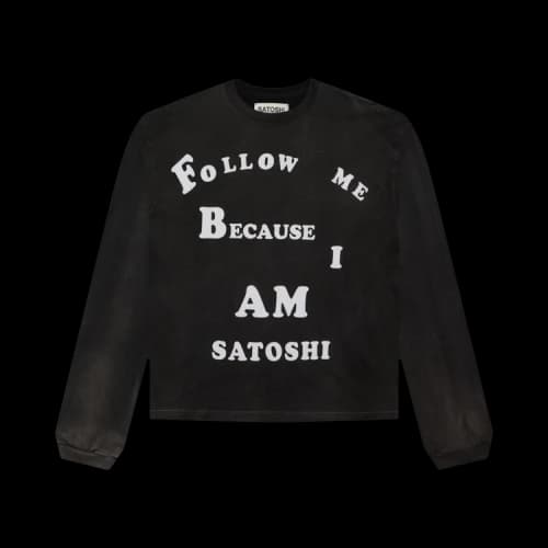 Satoshi Nakamoto Follow Me Long-Sleeve T-Shirt 'Black'