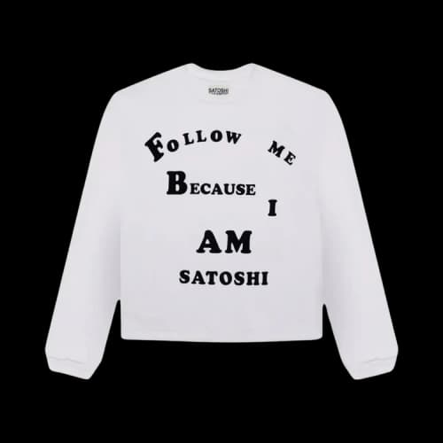 Satoshi Nakamoto Follow Me Long-Sleeve T-Shirt 'White'