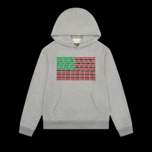 Denim Tears Logo Flag Hoodie 'Grey'