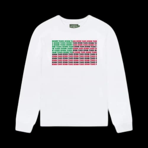 Denim Tears Logo Flag Long-Sleeve Tee 'White'