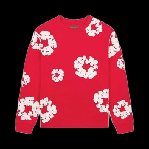 Denim Tears Long-Sleeve Wreath Tee 'Red'