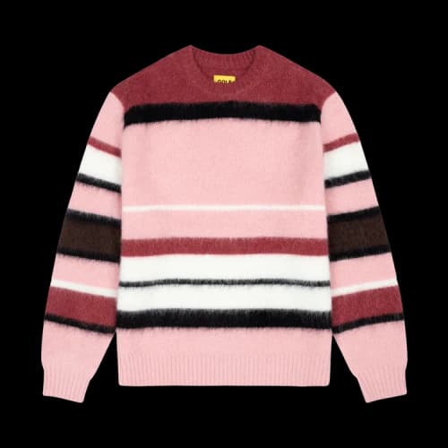 GOLF WANG Mohair Striped Sweater 'Pink'