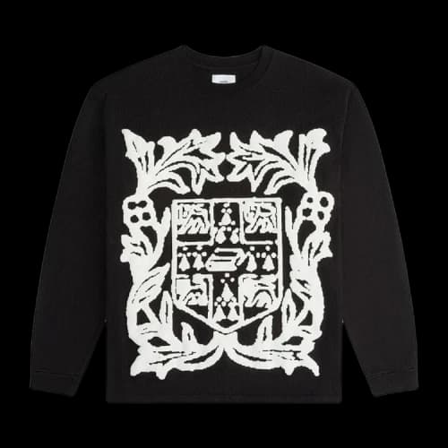 Rhude Veritas Crest Long-Sleeve T-Shirt 'White/Black'