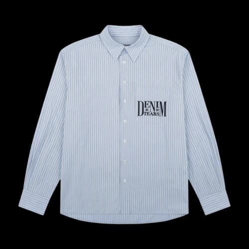 Denim Tears Dt Festival Button Up Shirt 'Light Blue'