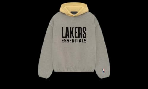 Fear of God Essentials NBA Lakers Hoodie Warm Heather