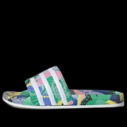 adidas Adilette Flowers Slippers 'Red Blue Pink' (Women's)