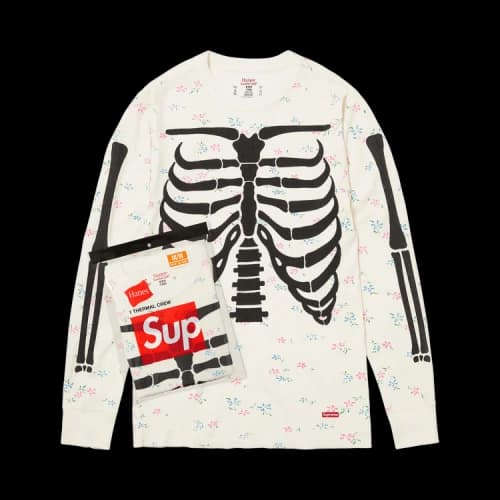 Supreme x Hanes Bones Thermal Crew (1 Pack) 'Floral'
