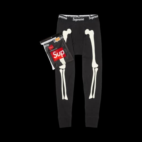 Supreme x Hanes Bones Thermal Pant (1 Pack) 'Black'