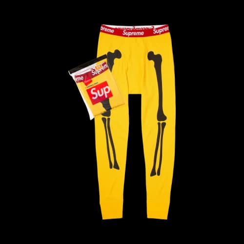 Supreme x Hanes Bones Thermal Pant (1 Pack) 'Yellow'