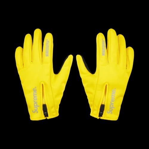 Supreme Windstopper Zip Gloves 'Yellow'