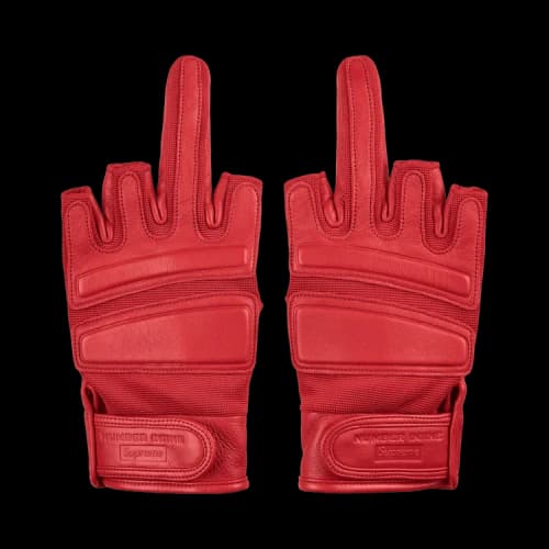 Supreme x Number (N)Ine Leather Gloves 'Red'