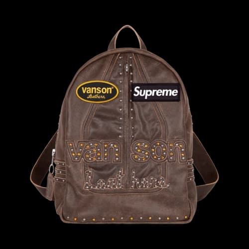 Supreme x Vanson Leathers x B.B. Simon Backpack 'Brown'