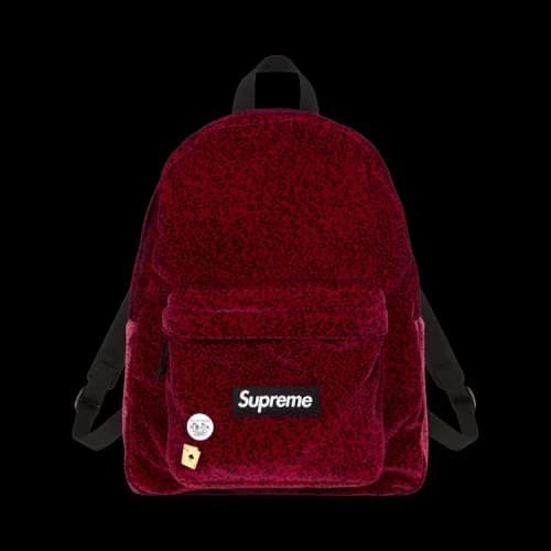 Supreme Velvet Backpack 'Red Leopard'