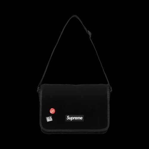 Supreme Velvet Small Messenger Bag 'Black'