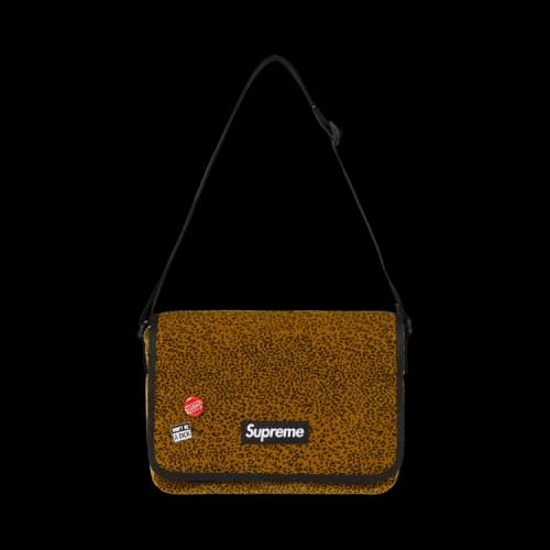Supreme Velvet Small Messenger Bag 'Tan Leopard'
