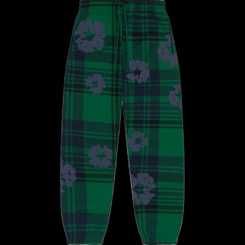 Denim Tears Plaid Cotton Wreath Sweatpants 'Green'